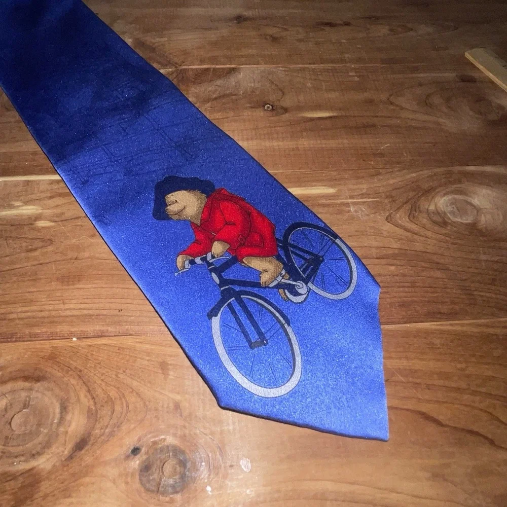 VTG Rare Paddington Bear London Bridge  Silk Tie, Tie Rack Made In Italy